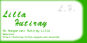 lilla hutiray business card